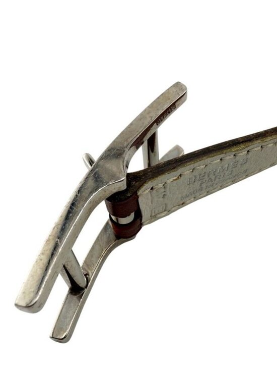 Hermes Reversible Silver Api Belt